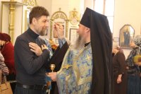 25-Вечернее богослужение в кафедральном соборе в канун праздника Благовещения Пресвятой Богородицы