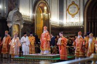 9-Управляющий Усть-Каменогорской и Семипалатинской епархией сослужил Святейшему Патриарху Кириллу за Литургией в храме Христа Спасителя в Москве и принял участие в хиротонии архимандрита Клавдиана (Полякова) во епископа Талдыкорганского 