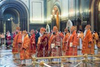 13-Управляющий Усть-Каменогорской и Семипалатинской епархией сослужил Святейшему Патриарху Кириллу за Литургией в храме Христа Спасителя в Москве и принял участие в хиротонии архимандрита Клавдиана (Полякова) во епископа Талдыкорганского 