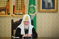 2-Святейший Патриарх Кирилл встретился с Главой и архипастырями Казахстанского Митрополичьего округа 