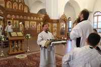 7-Память святых отцов Вселенских Соборов. Архиепископ Амфилохий совершил Божественную Литургию в Андреевском кафедральном соборе столицы Рудного Алтая.