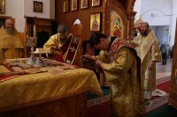 34-В Неделю 4-ю по Пятидесятнице архиепископ Амфилохий возглавил служение Божественной Литургии в главном храме Восточного Казахстана
