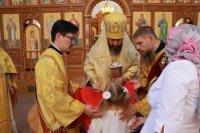46-В Неделю 4-ю по Пятидесятнице архиепископ Амфилохий возглавил служение Божественной Литургии в главном храме Восточного Казахстана