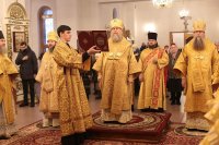 4-День памяти апостола Андрея Первозванного. Митрополит Александр возглавил Литургию в Андреевском кафедральном соборе Усть-Каменогорска
