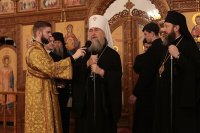 14-День памяти апостола Андрея Первозванного. Митрополит Александр возглавил Литургию в Андреевском кафедральном соборе Усть-Каменогорска