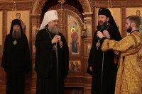 15-День памяти апостола Андрея Первозванного. Митрополит Александр возглавил Литургию в Андреевском кафедральном соборе Усть-Каменогорска