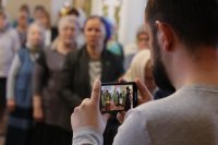 8-Вечернее богослужение в кафедральном соборе в канун праздника Входа Господня в Иерусалим