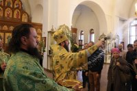 17-Вечернее богослужение в кафедральном соборе в канун праздника Входа Господня в Иерусалим