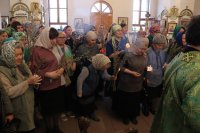 20-Вечернее богослужение в кафедральном соборе в канун праздника Входа Господня в Иерусалим