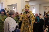 29-Вечернее богослужение в кафедральном соборе в канун праздника Входа Господня в Иерусалим