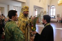 31-Вечернее богослужение в кафедральном соборе в канун праздника Входа Господня в Иерусалим