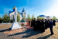 6-Участники празднования дня памяти Казахстанских святых совершили молитву на месте подвигов новомучениц Акмолинских