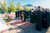 13-Участники празднования дня памяти Казахстанских святых совершили молитву на месте подвигов новомучениц Акмолинских