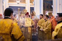 9-В неделю о блудном сыне Глава и архипастыри Казахстанского Митрополичьего округа совершили Литургию в Вознесенском кафедральном соборе Алма-Аты