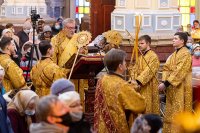 19-В неделю о блудном сыне Глава и архипастыри Казахстанского Митрополичьего округа совершили Литургию в Вознесенском кафедральном соборе Алма-Аты