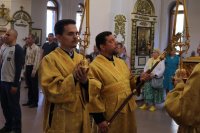 22-В праздник Всех Святых Управляющий Усть-Каменогорской и Семипалатинской епархией совершил Литургию в Андреевском кафедральном соборе г. Усть-Каменогорска