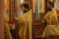 34-В праздник Всех Святых Управляющий Усть-Каменогорской и Семипалатинской епархией совершил Литургию в Андреевском кафедральном соборе г. Усть-Каменогорска