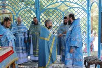 76-В десятую годовщину возобновления паломничества архиепископ Амфилохий возглавил служение Божественной Литургии на Святом ключе близ Семипалатинска