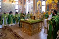 14-Управляющий Усть-Каменогорской и Семипалатинской епархии сослужил Главе Православной Церкви Казахстана за воскресной Литургией в Александро-Невском соборе Алма-Аты