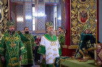23-Управляющий Усть-Каменогорской и Семипалатинской епархии сослужил Главе Православной Церкви Казахстана за воскресной Литургией в Александро-Невском соборе Алма-Аты