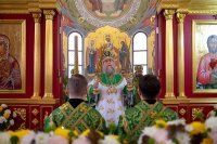 25-Управляющий Усть-Каменогорской и Семипалатинской епархии сослужил Главе Православной Церкви Казахстана за воскресной Литургией в Александро-Невском соборе Алма-Аты
