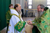 27-Управляющий Усть-Каменогорской и Семипалатинской епархии сослужил Главе Православной Церкви Казахстана за воскресной Литургией в Александро-Невском соборе Алма-Аты