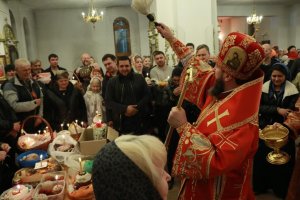 Празднование Воскресения Христова в главном храме Рудного Алтая