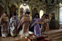 3-Архипастырский визит в Семипалатинск. Божественная Литургия Преждеосвященных Даров в Воскресенском кафедральном соборе.