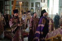 7-Архипастырский визит в Семипалатинск. Божественная Литургия Преждеосвященных Даров в Воскресенском кафедральном соборе.