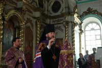 8-Архипастырский визит в Семипалатинск. Божественная Литургия Преждеосвященных Даров в Воскресенском кафедральном соборе.