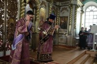 20-Архипастырский визит в Семипалатинск. Божественная Литургия Преждеосвященных Даров в Воскресенском кафедральном соборе.