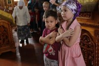 40-Собор всех святых в Церкви Русской просиявших. Божественная Литургия в Свято-Покровском храме города Усть-Каменогорска