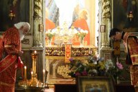 19-В Неделю о слепом архиепископ Амфилохий возглавил богослужения в Воскресенском кафедральном соборе города Семипалатинска