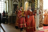 37-В Неделю о слепом архиепископ Амфилохий возглавил богослужения в Воскресенском кафедральном соборе города Семипалатинска