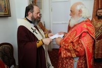 50-В Неделю о слепом архиепископ Амфилохий возглавил богослужения в Воскресенском кафедральном соборе города Семипалатинска
