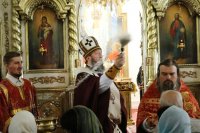 66-В Неделю о слепом архиепископ Амфилохий возглавил богослужения в Воскресенском кафедральном соборе города Семипалатинска