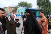 69-В Неделю о слепом архиепископ Амфилохий возглавил богослужения в Воскресенском кафедральном соборе города Семипалатинска