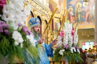 29-В праздник чудотворной Феодоровской иконы Божией Матери архиепископ Усть-Каменогорский и Семипалатинский Амфилохий сослужил митрополиту Александру за Литургией в Вознесенском соборе Алма-Аты
