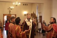 1-В день празднования памяти святых мучениц Веры, Надежды, Любови и матери их Софии архиепископ Амфилохий возглавил служение Божественной Литургии в главном храме епархии