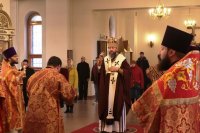 4-В день празднования памяти святых мучениц Веры, Надежды, Любови и матери их Софии архиепископ Амфилохий возглавил служение Божественной Литургии в главном храме епархии