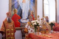 7-В день памяти священномученика Александра, архиепископа Семипалатинского, Глава Казахстанского Митрополичьего округа совершил Литургию в Воскресенском соборе города Семипалатинска 