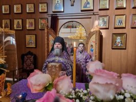 В пятое воскресение Святой Четыредесятницы архиепископ Амфилохий возглавил служение Божественной Литургии в главном храме Восточного Казахстана