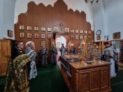 16-В пятницу первой седмицы Великого поста Управляющий Усть-Каменогорской и Семипалатинской епархией совершил Божественную Литургию Преждеосвященных Даров и чин освящения колива в Андреевском кафедральном соборе