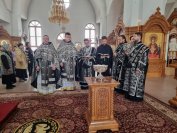 25-В пятницу первой седмицы Великого поста Управляющий Усть-Каменогорской и Семипалатинской епархией совершил Божественную Литургию Преждеосвященных Даров и чин освящения колива в Андреевском кафедральном соборе