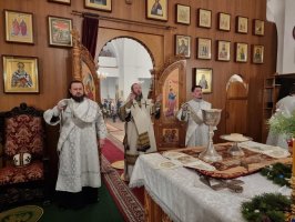«Рождество Твое, Христе Боже наш, возсия мирови свет разума». В ночь на 7 января в Андреевском кафедральном соборе была совершена праздничная Божественная Литургия