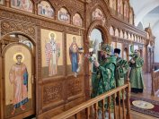 12-Всенощное богослужение в Андреевском кафедральном соборе в канун Вербного воскресения