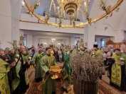 21-Всенощное богослужение в Андреевском кафедральном соборе в канун Вербного воскресения