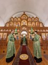 32-Всенощное богослужение в Андреевском кафедральном соборе в канун Вербного воскресения