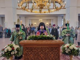 «Осанна в вышних, благословен Грядущий во имя Господне!».  Божественная Литургия в Андреевском соборе  в день Входа Господня в Иерусалим