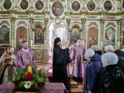 40-Архиепископ Амфилохий совершил Божественную Литургию в кафедральном соборе в честь Воскресения Христова города Семипалатинска